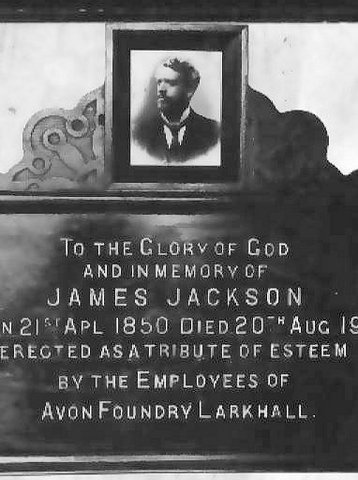 James Jackson Avon Foundry Larkhall Tribute Memorial Stone